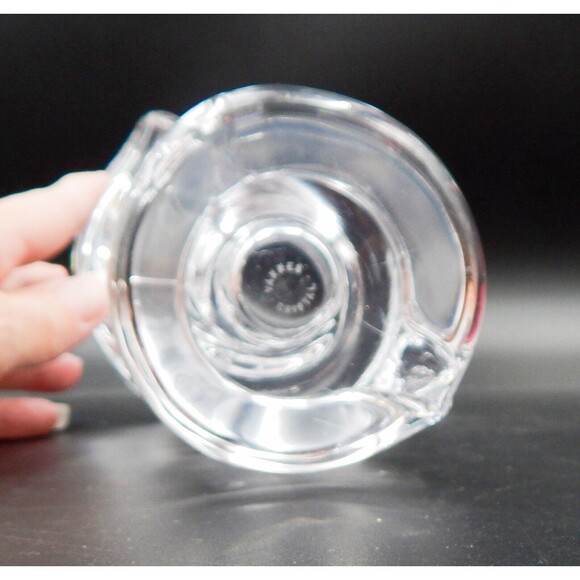 Vannes Cristal Crystal Calla Lily Vase Flower 7 Inch Clear Art Glass Signed - Picture 9 of 13